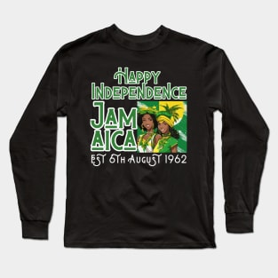 Happy Independence Jamaica Est 6th August 1962, Jamaican Long Sleeve T-Shirt